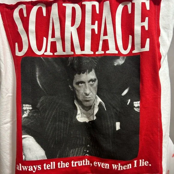 SCARFACE handmade custom original oversized long sleeve tee TONY MONTANA